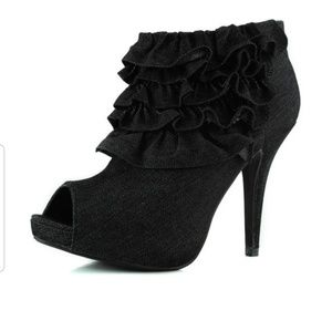 Farenheit Denim Heel Booties